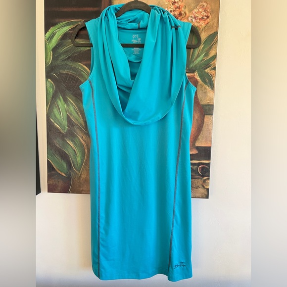 BlackTip Sea Siren UPF 30+ 5 Way Sleeveless Activewear Dress coverup cowl neck S - Picture 2 of 7